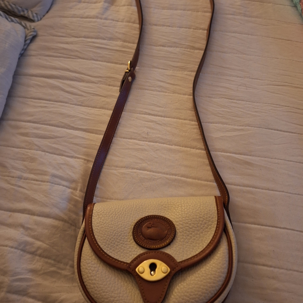Vintage Dooney Bourke Medium Equestrian Saddle Style Front Flap  Bag